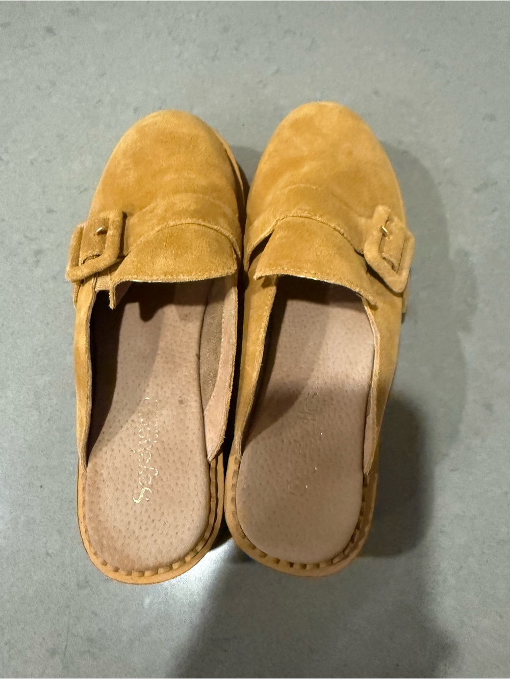 Seychelles Mustard Suede Platform Mule with Buckle Size 8 Worn once - Picture 12 of 13